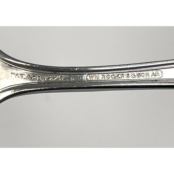 Lot 3 VTG WM ROGERS Various Silverplated Flatware Pieces Forks Spoon Monogrammed - Picture 4 of 8